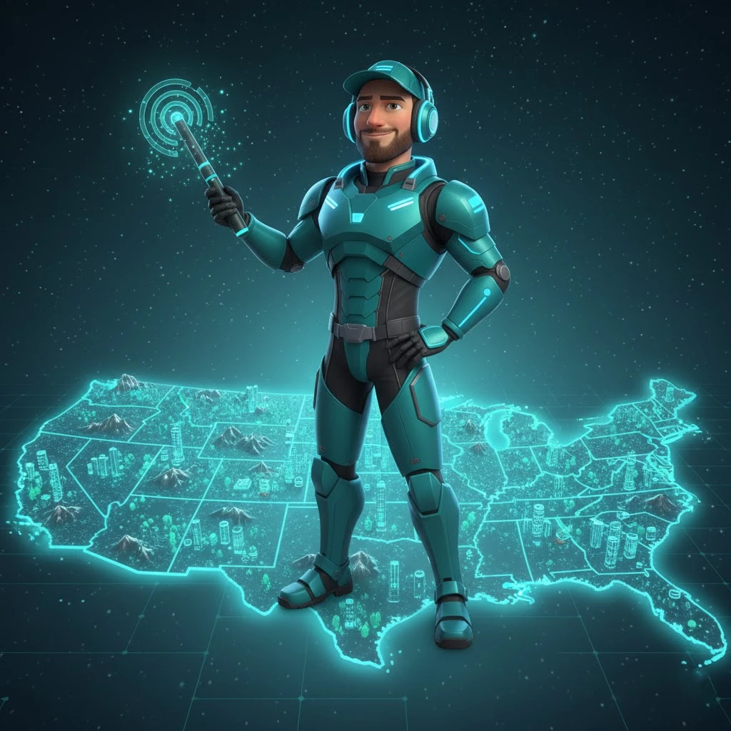 Professional satellite communication coverage map